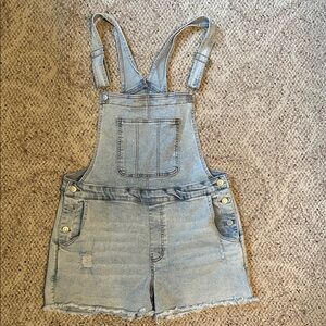 No Boundaries Light Blue Denim Overalls